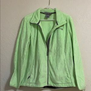 Lime green, soft & fuzzy Free Country pull over.